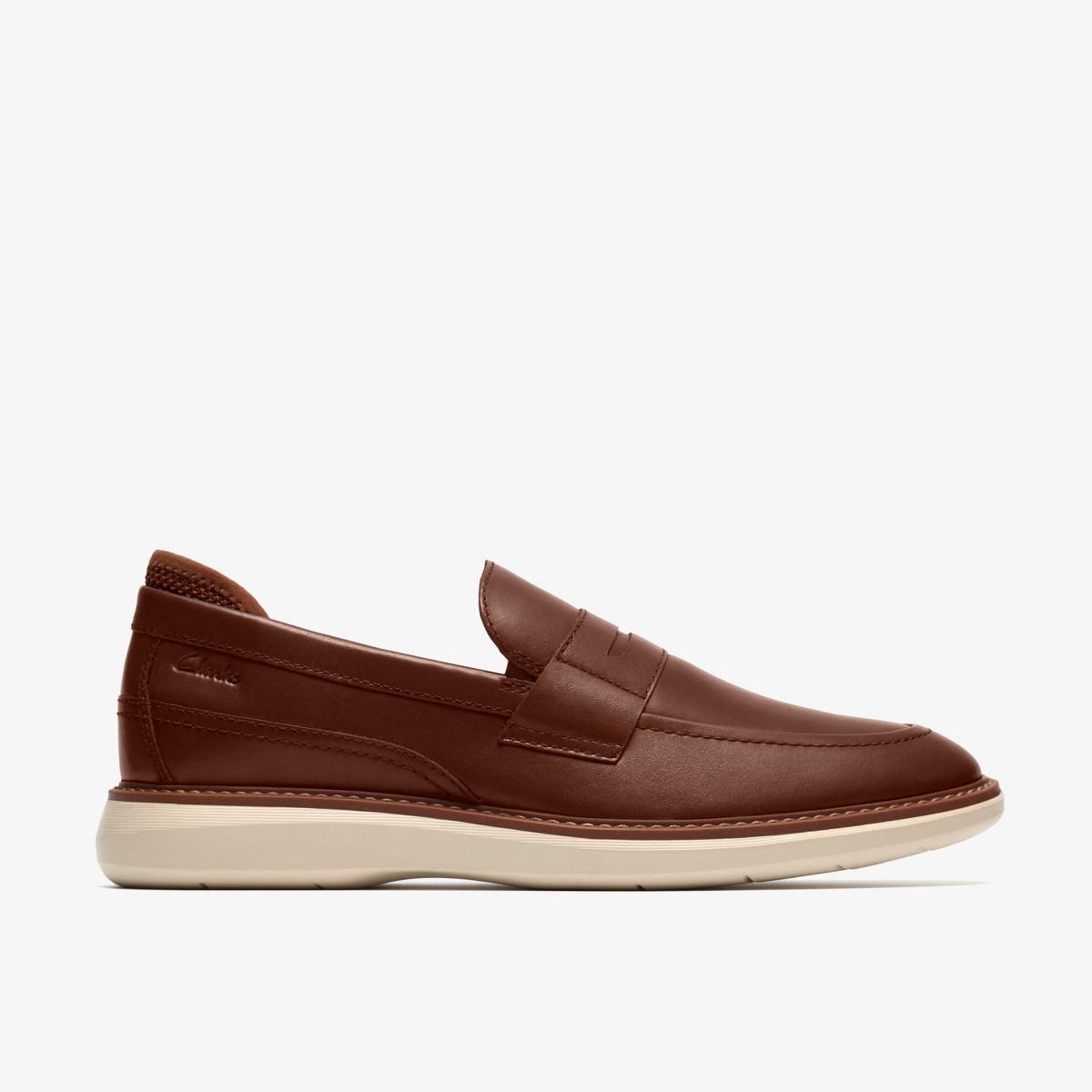 Clarks Mens Brantin Loafer Tan Leather Shoes