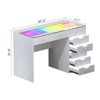 VANITII Diana RGB Vanity Desk with Light - 8 Storage Drawers - 2 of 4