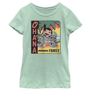 Girls Lilo & Stitch Ohana Happy Family T Shirt - 1 of 4