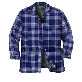 Boulder Creek by KingSize Men's Big & Tall Flannel Full Zip Snap Closure Renegade Shirt Jacket by