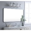 Elegant Lighting Soft corner metal rectangular mirror 30x60 inch in Silver - 3 of 4