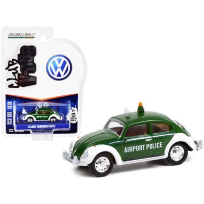 Classic Volkswagen Beetle Green & White "Copenhagen Airport Police" (Denmark) "Club Vee V-Dub" 1/64 Diecast Car by Greenlight