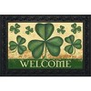 Shamrock Welcome St. Patrick's Day Doormat indoor Outdoor 30" x 18" Briarwood Lane - 2 of 4