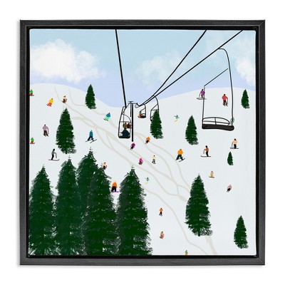 Stupell Industries Ski Lift Mountain Landscape, 25" x 25"