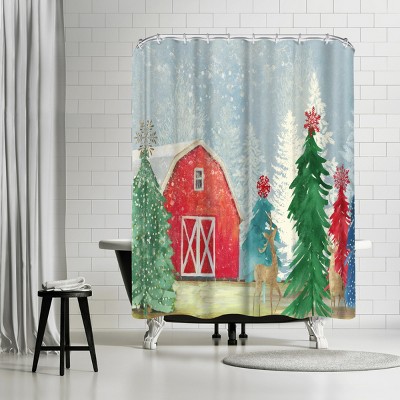 Holiday Landscape by PI Creative Holiday Collection Shower Curtain - Americanflat