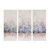 Gulches Hand Embellished 3-Piece Canvas Wall Art Set - Abstract Triptych Design - 3 of 4