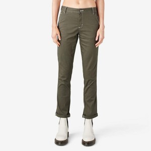 Dickies Women's Slim Straight Fit Roll Hem Carpenter Pants - 1 of 3