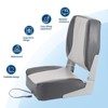 2 Pack Boat Seats Low Back,Stainless Steel Screws Included,With Thickened Sponge Padding and Hinge for Sightseeing Boat,Speedboat, Canoe - 4 of 4