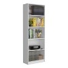 NicBex Bookcases for Living Room 71.7" H Storage Cabinet Bookshelf with Spacious Tier-Shelving Design for Home Office - 2 of 4
