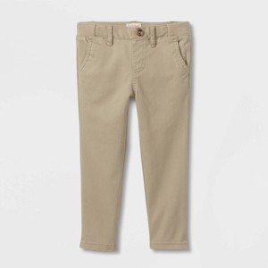 Toddler Boys' Uniform Straight Pants with Rib Waistband - Cat & Jack™ Khaki - 1 of 3