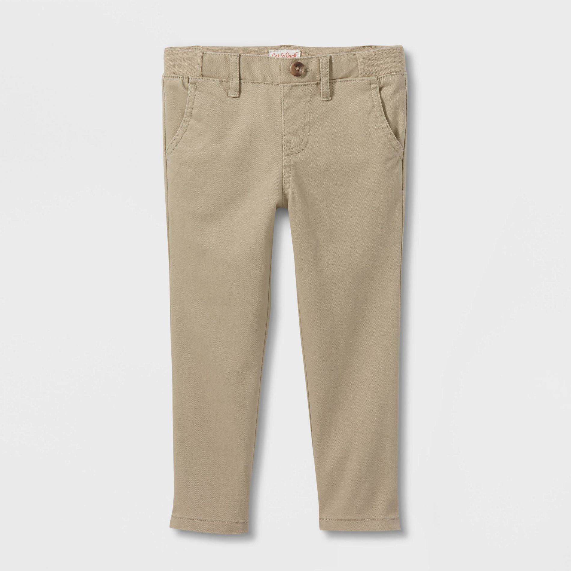 Toddler Boys' Uniform Straight Pants with Rib Waistband - Cat & Jack™ Khaki