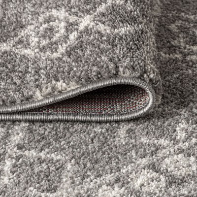 Gray and Ivory Moroccan Beni Souk Area Rug