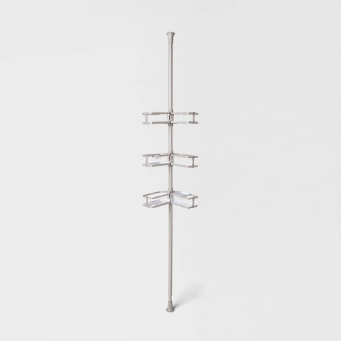 Wall Mounted Two Tier Corner Shower Caddy- Stainless Steel Twist