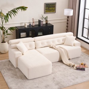 Whisen 86" Modular Convertible Sectional with 2 Pillows - 1 of 4