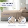 Kickoff Home Viscose from Bamboo Sheets Set 300 Thread Count 100% Organic Bamboo Viscose Cooling Bedding Sheets Hot Sleepers, Flat, Fitted, Pillowcase - 4 of 4