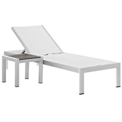 Modway Shore 2 Piece Outdoor Patio Aluminum Set