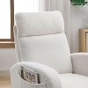 CIPACHO 27.6"W Beige Modern Accent High Back Rocking Chair, Living Room Lounge Armchair with 2 Side Pockets - 2 of 4