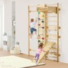 VEVOR Swedish Ladder Wall Gym, 9-in-1 12-Level Solid Wood Gymnastic Stall Bars for Kids Adults, 220LBS Indoor Jungle Gym, Natural - 2 of 4