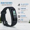Zewa® Fitness Activity Tracker, Heart Rate Monitor, Free Pro App, Step Counter, Sleep Tracker, Remote Camera Support, Notifications & Alarms - 3 of 4