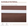 Vynxaria Retractable Awning - 12' x 8' Patio Sun Shade with Manual Crank Handle - Brown - 4 of 4