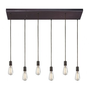 Elk Home Menlow Park 6 - Light Pendant in  Oiled Bronze - 1 of 1