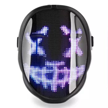 Chemion Led Light Digital Face Changing Mask For Birthday Parties, Concerts, Receptions, And Sporting Events, Battery Target