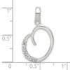 Black Bow Jewelry Sterling Silver and CZ, Lauren Collection, Initial O Pendant - 4 of 4