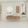 ChicFurnit Bathroom Vanities 60 Inch Wall Mounted Vanity Resin Sink Large Cabinet Soft Close Drawer for Bathroom, Brown, 58.7"*18.1"*15.8" - 2 of 4