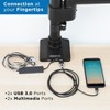 Mount-It! Heavy Duty Monitor Desk Mount w/ USB & Multimedia Ports - 3 of 4