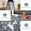 Boho Washable Machine-Woven Area Rug with Non-Slip Backing, Low Pile Soft Faux Wool Carpet for Living Room, Bedroom, Dining Room, indoor - 4 of 4