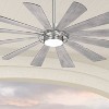 65" Minka Aire Modern Outdoor Ceiling Fan with LED Light Remote Control Brushed Steel Ashwood Wet Rated for Patio Exterior Porch - 2 of 4