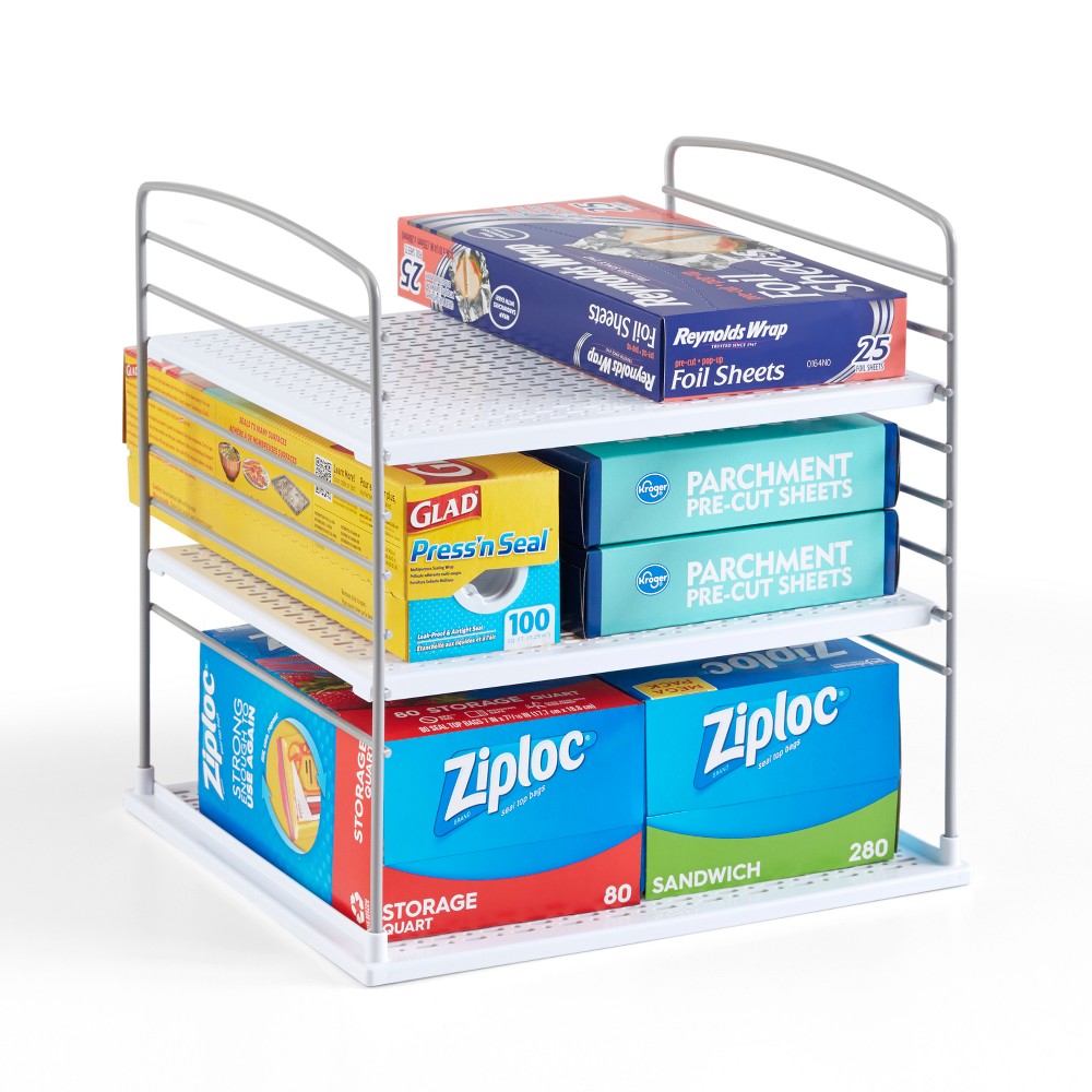 Photos - Other Accessories YouCopia UpSpace 12"x12" Box Organizer: Freestanding Kitchen Storage with Multi-Compartments, Non-Slip Grip, White