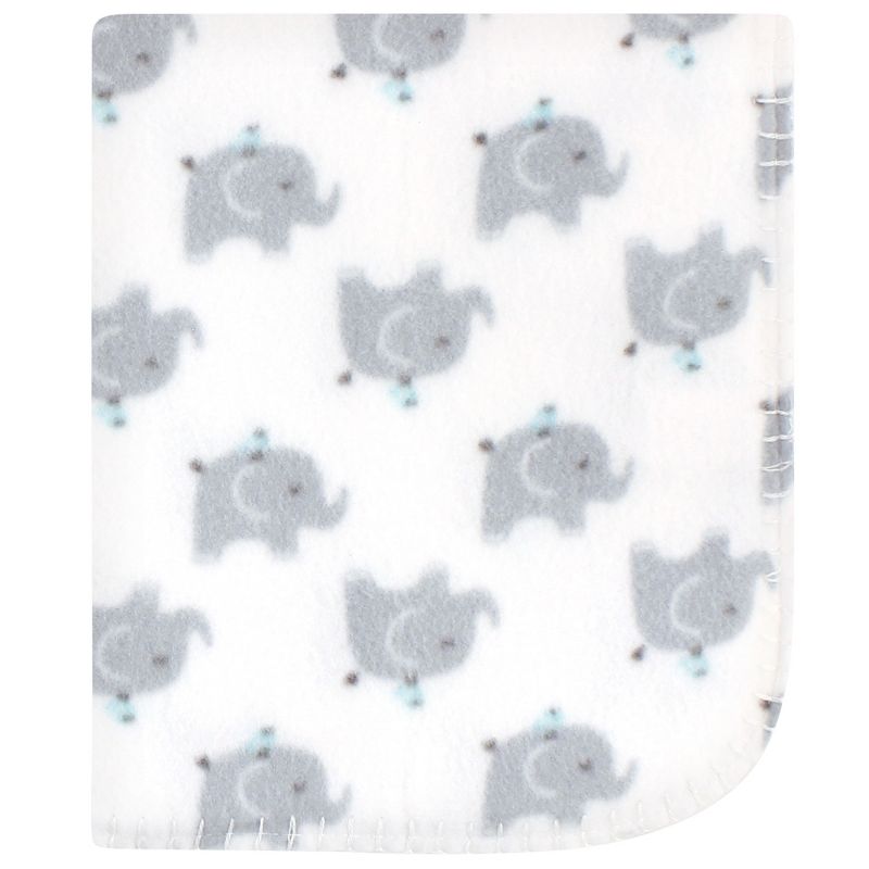 Hudson Baby Infant Fleece Blankets, Elephants, One Size, 4 of 5