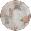 Rust And Ivory Abstract Washable Indoor Outdoor Area Rug - 4 of 4