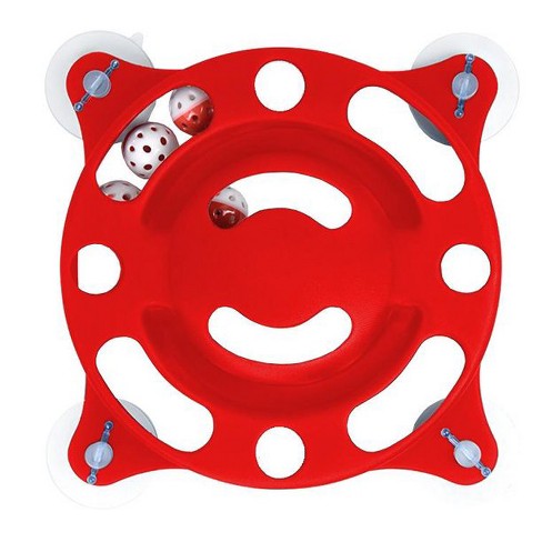 Pet Life 'sticky-swipe' Interactive Suction Cup Kitty Cat Toy Red : Target