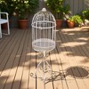 Vintage Birdcage Flower Basket with Stand - Rustic Metal Decorative Planter for Indoor & Outdoor Use - 4 of 4