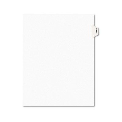 Avery-Style Preprinted Legal Side Tab Divider Exhibit L Letter White 25/Pack 01382