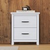 HDZNVF Vintage Two Drawer Wooden Nightstand, Simple and Generous, Large Storage Space, White - 2 of 4