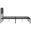 vidaXL Classic Black Metal Bed Frame with Headboard - Sturdy Steel Construction, Breathable Metal Slats - 4 of 4