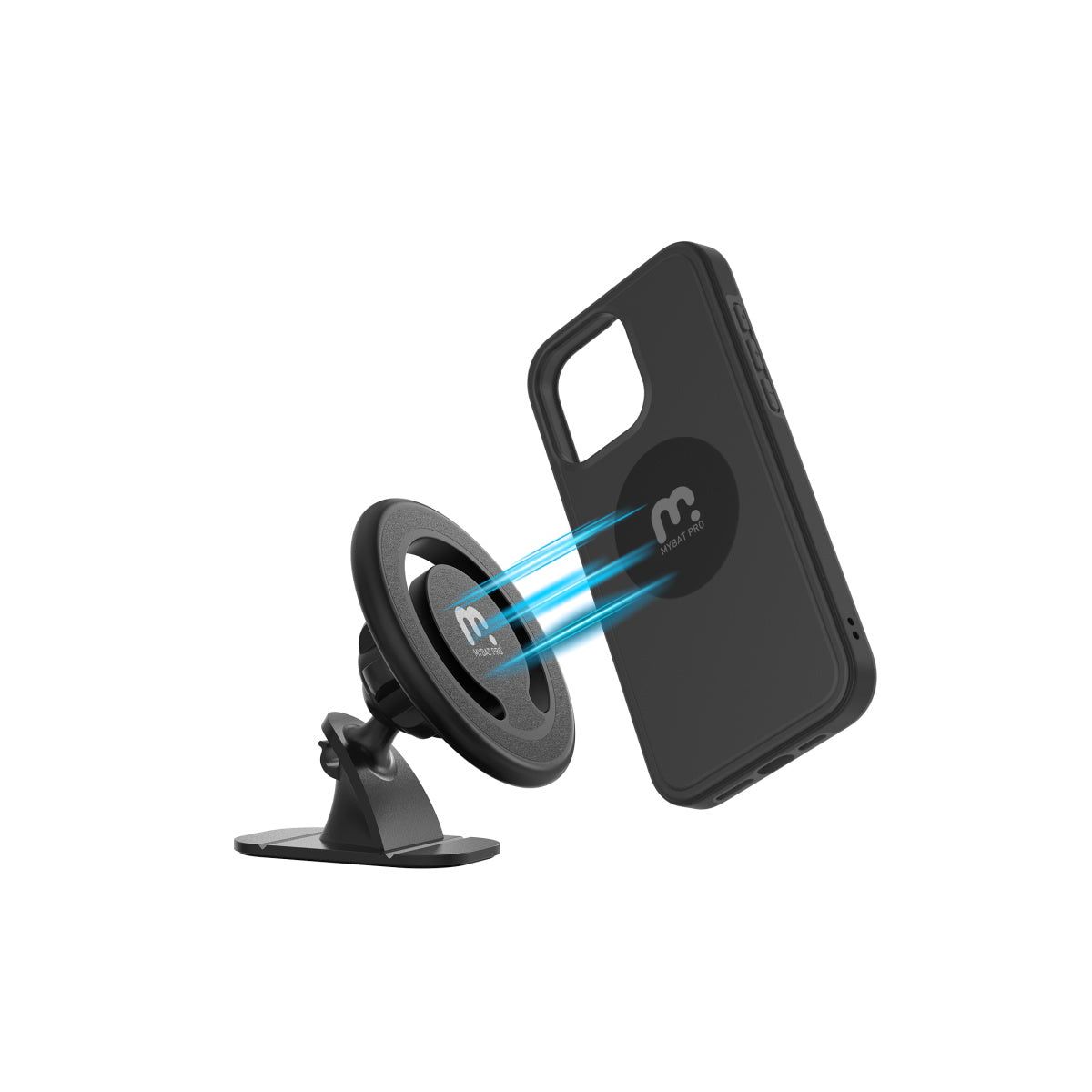 MyBat Pro 3-in-1 Magnetic Car Mount – Hands-Free Phone Holder for Car - Black - thumbnail 8