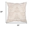 20" White and Natural Geometric Throw Pillow - 3 of 4