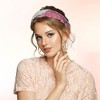Unique Bargains Women's Sparkle Sequins Headbands Pink Silver Tone 1 Pc - 2 of 4