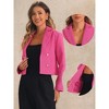 INSPIRE CHIC Women's Notch Lapel Buttons Office Long Sleeve Casual Blazer - 2 of 4
