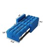 38.2-inch Foldable Large-size Sofa Bed with Adjustable Backrest, 3 Positions and Pillows, Modern Velvet Single Sofas - 3 of 4