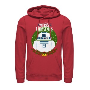Men's Star Wars Merry Christmas R2-D2 Pull Over Hoodie - 1 of 3