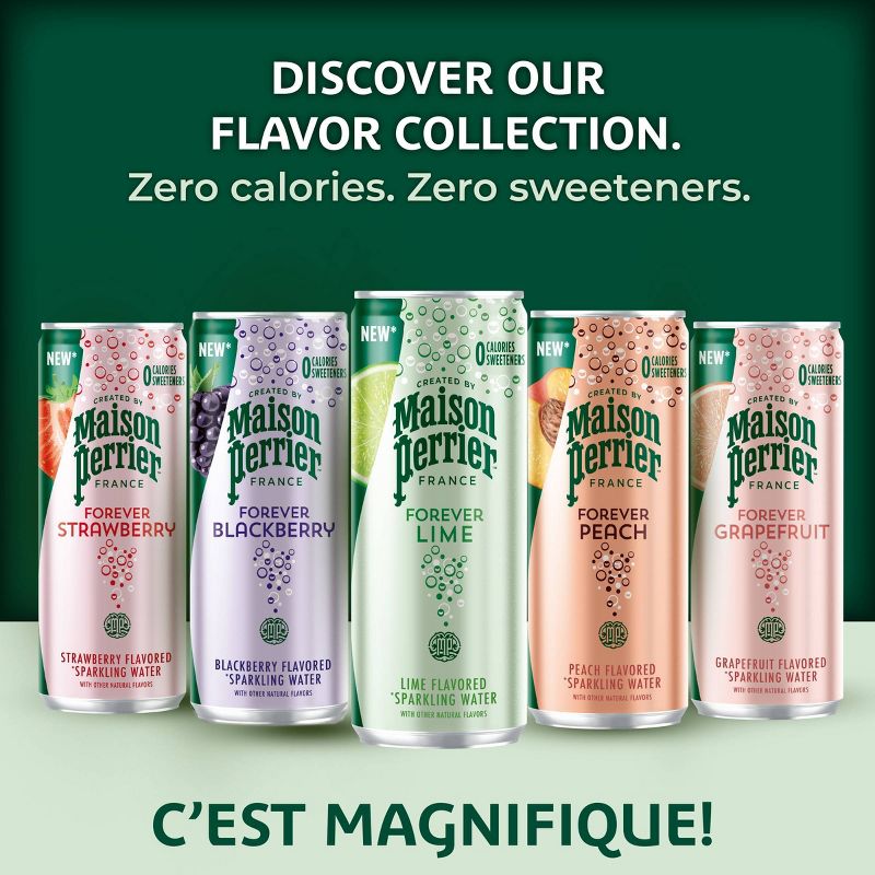 Maison Perrier Blackberry Sparkling Water - 8pk/11.15 fl oz Cans, 5 of 9