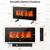 Costway 36'' Electric Fireplace Wall Mounted & Freestanding Heater Remote Control 1500W - 3 of 4