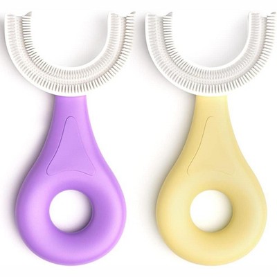 YOTEE U-Shaped Toothbrush Kids, Age 2-6 (Pack of 2)