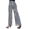 Women's Geometric Printed Palazzo Pants - White Mark - 3 of 3
