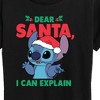 Women's - Lilo and Stitch - Dear Santa I Can Explain Christmas Short Sleeve Graphic T-Shirt - 2 of 4